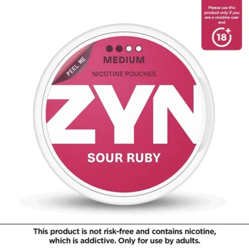 Zyn Sour Ruby Snus Medium